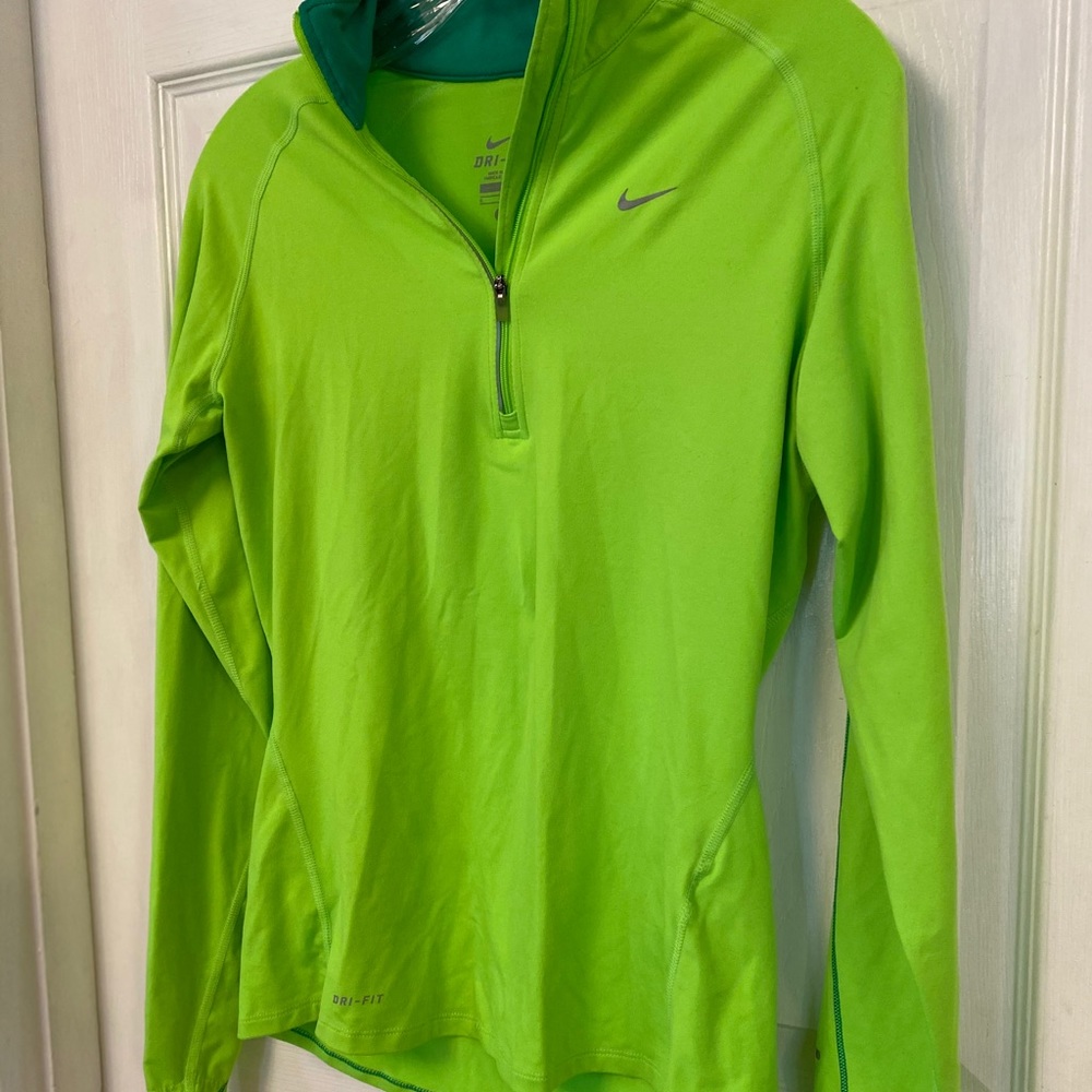 Nike Dri- Fit Bright Green Quarter Zip